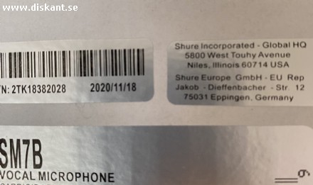 Shure SM7b mikrofon