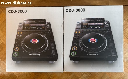 2 x Pioneer CDJ 3000 DJ-spelare - Utmärkt skick